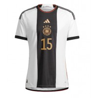 Camisa de Futebol Alemanha Niklas Sule #15 Equipamento Principal Mundo 2022 Manga Curta